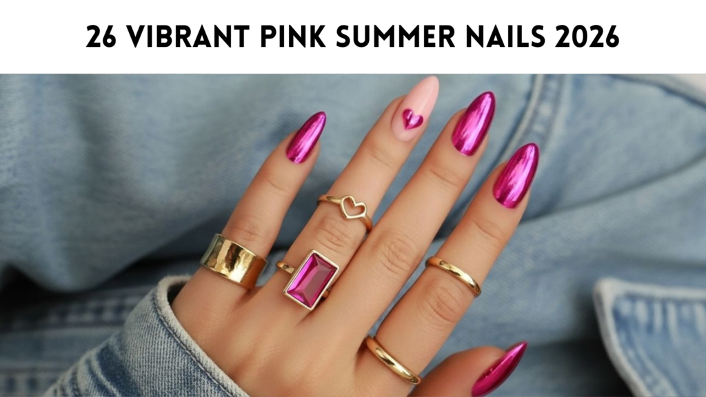 26 Vibrant Pink Summer Nails 2026